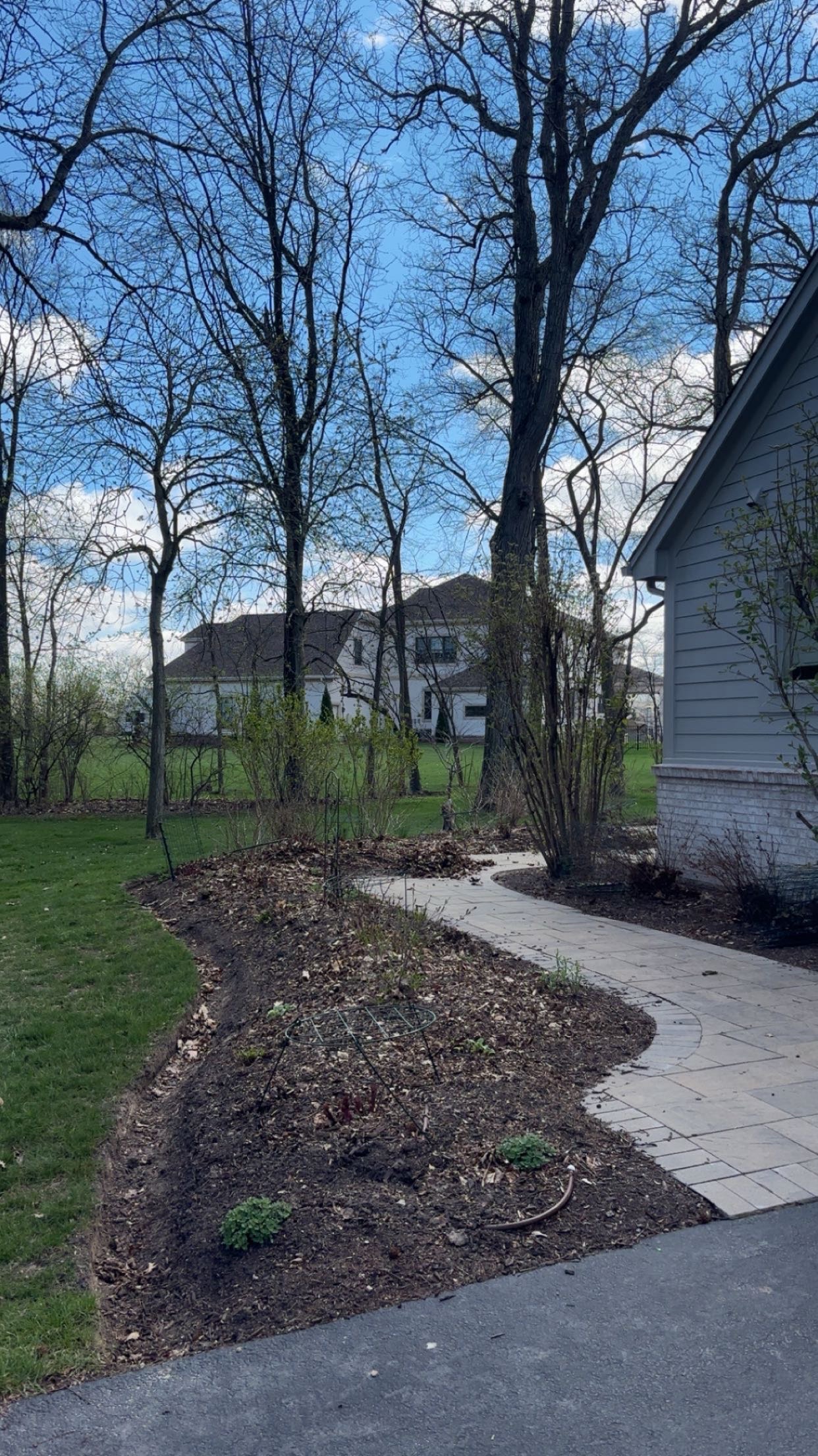Bed before Twin Edge Landscaping mulch installation